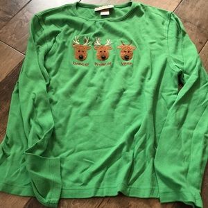 Reindeer Long Sleeve Shirt Petite Medium